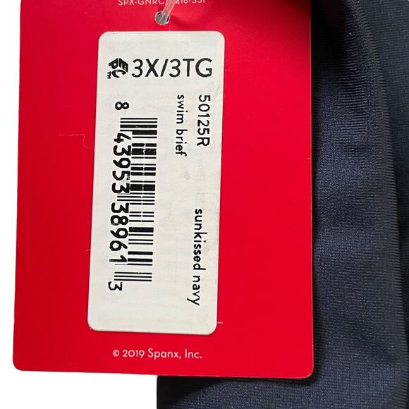 SPANX Womens High Waisted Swim Brief Size 3X Sunkissed Navy Swim Bikini Bottom - Picture 8 of 10